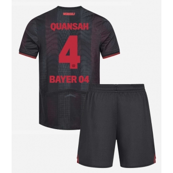 Billige Fotballdrakt Bayer Leverkusen Jarell Quansah #4 Replika Hjemmedraktsett Barn 2025-26 Kortermet (med bukser)